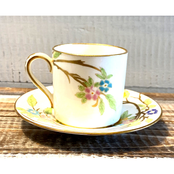 Vintage Hammersley "Stoke-on-Trent" Floral Demitasse Tea Cup & Saucer England - Picture 11 of 12